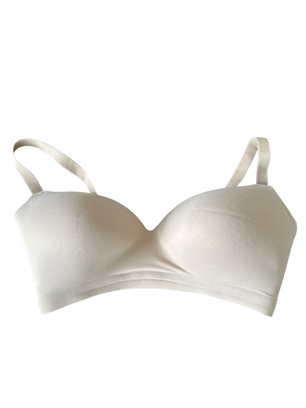 Soma Enbliss Wireless Bra Padded Smooth Cups Neutral Nude Comfy Size 38 DD = 38F